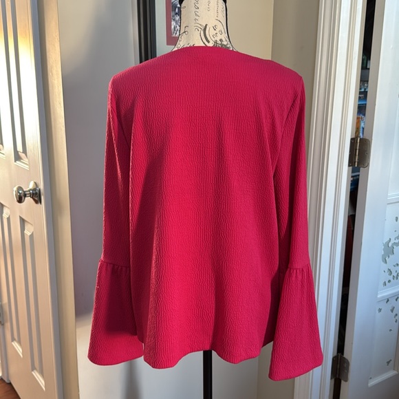 Hello Color! Pink Boatneck Top with Fun Bell Sleeves - Picture 4 of 13